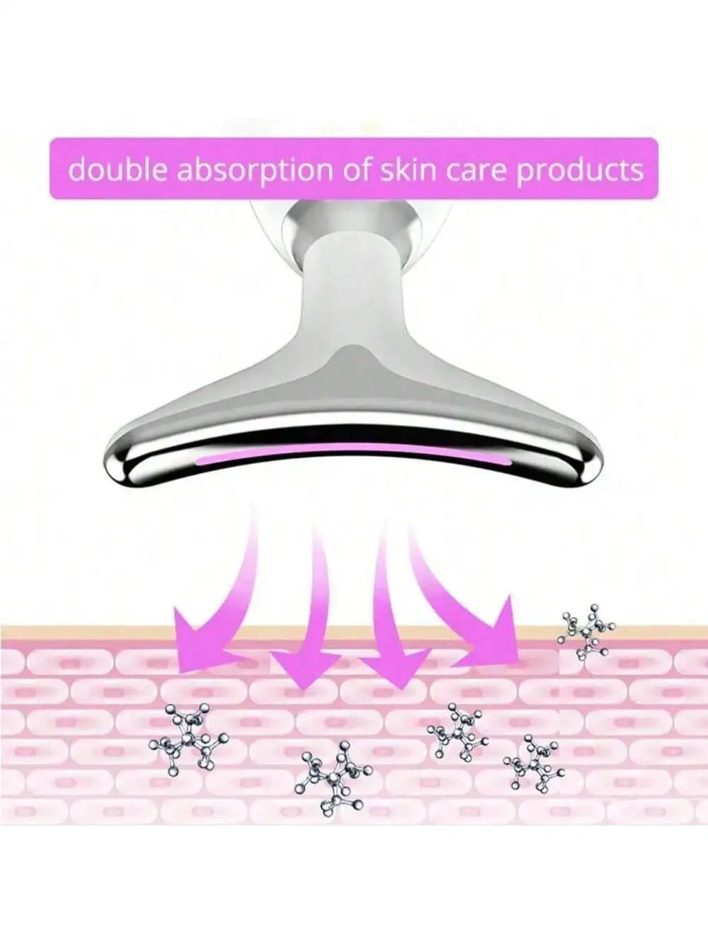 Dispositif de levage du visage du cou EMS Microcourant LED Photon Thérapie Vibration Massager du visage Anti-rides Raffermissement Outils de soins de la peau